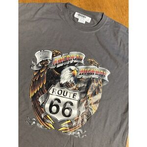 Route 66 America's Highway TShirt 2XL Steve McDonald Bald Eagle Graphic USA NWOT